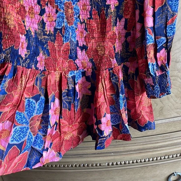 โโ SOLDโโFarm Rio ๐ด๐ฅNavy Garden Smocked Mini dress - Picture 8 of 12